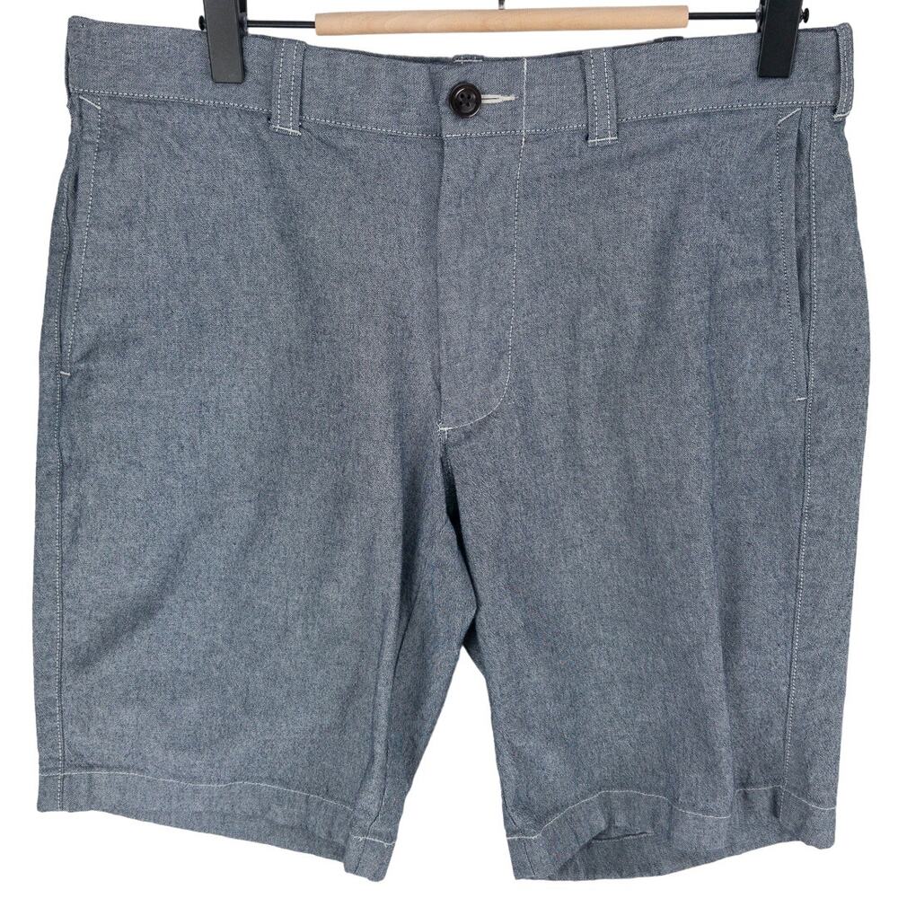 Men's Chino Shorts 31W 10" Inseam Charcoal Gray Flat Front Stretch J.Crew